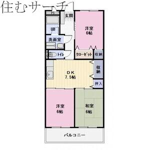 LA・VIE・EN A・I(3DK/4階)の間取り写真