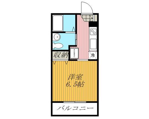 ヒューマンパレス南流山V-B棟(1K/2階)の間取り写真