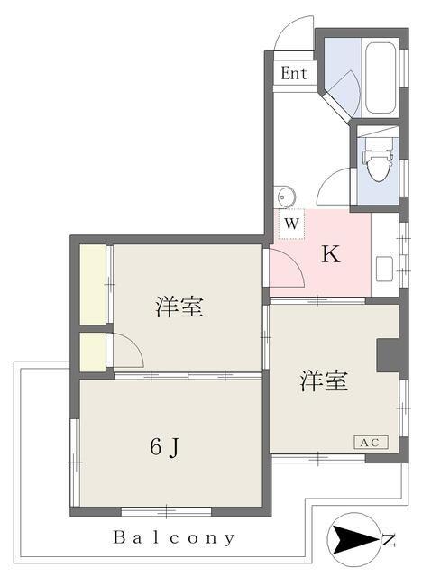 JSK上杉ビル(3K/5階)の間取り写真
