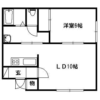 レジーナ(1LDK/2階)の間取り写真