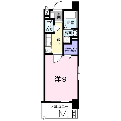 レジデンス21(1K/3階)の間取り写真