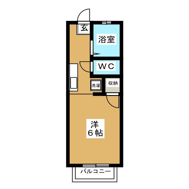 ハイツ寿(ワンルーム/2階)の間取り写真