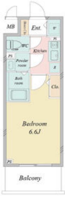 エスリードレジデンス大阪本町(1K/14階)の間取り写真