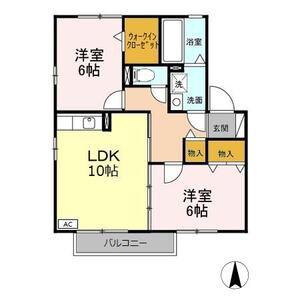 アリエル(2LDK/2階)の間取り写真