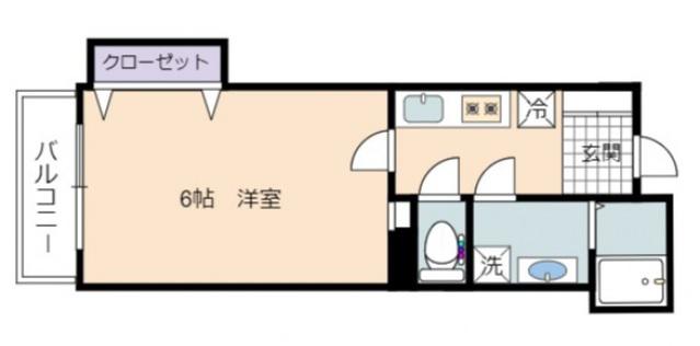 ERFOLG本通(1K/2階)の間取り写真