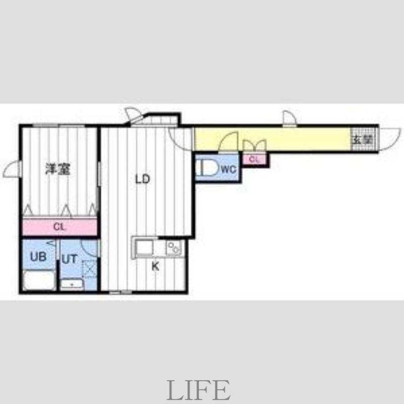 ボヌール厚別弐番館(1LDK/3階)の間取り写真