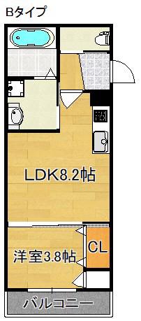 オルフェアメゾン南加賀屋(1LDK/1階)の間取り写真