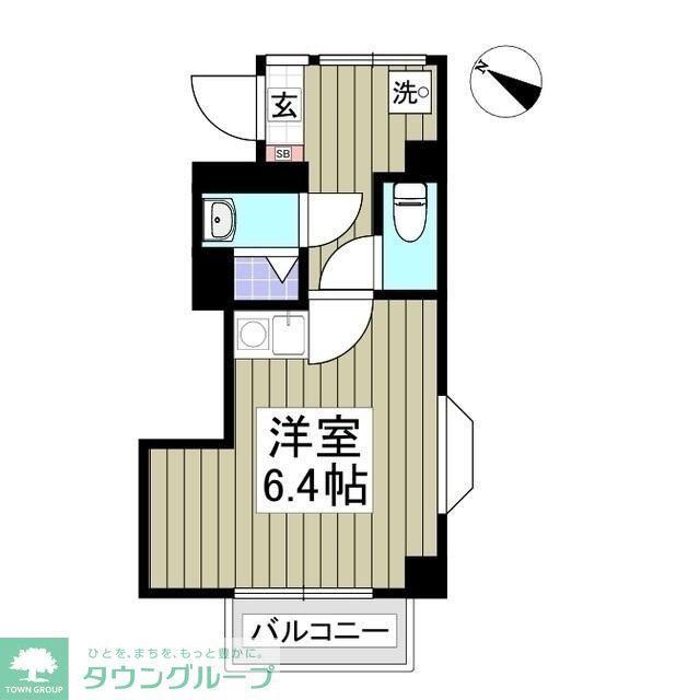 サンハイム菅馬場(ワンルーム/3階)の間取り写真