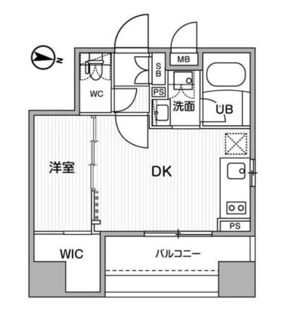 SYFORME木場II(1DK/3階)の間取り写真