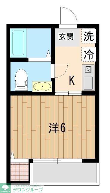 PARADISO越谷(1K/3階)の間取り写真