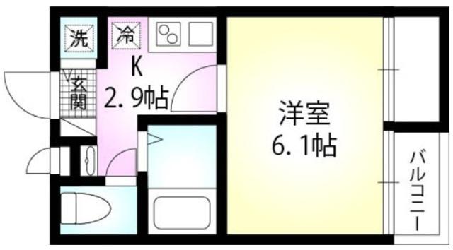 アヴァンスM(1K/3階)の間取り写真
