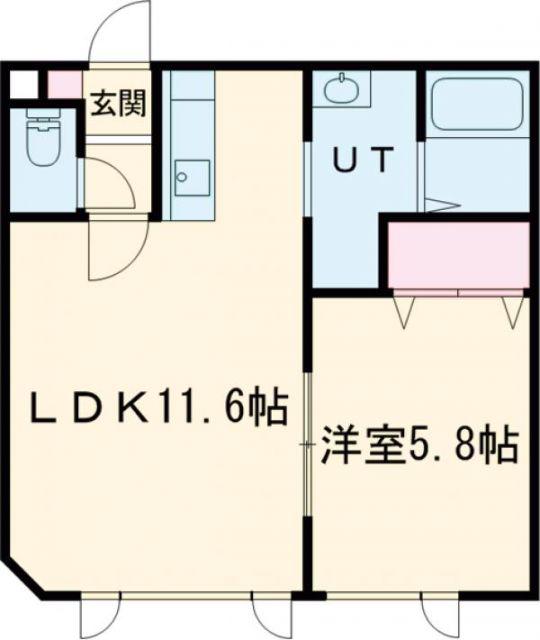 ビアンカ(1LDK/2階)の間取り写真