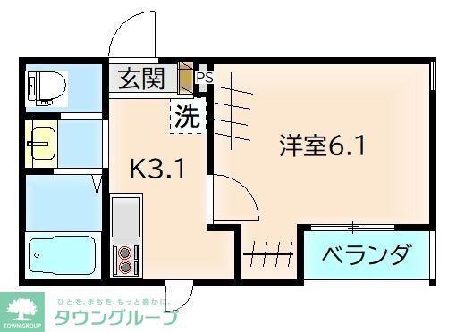 Nグランツ押切(1K/3階)の間取り写真