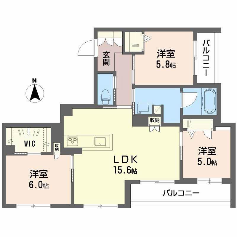 ザ プレンドール(3LDK/3階)の間取り写真