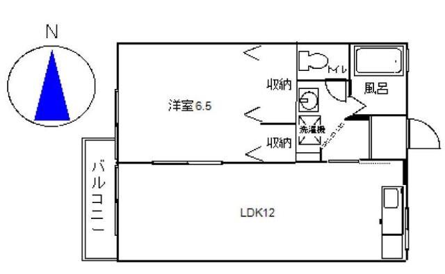 スカイハイツ葵(1LDK/1階)の間取り写真