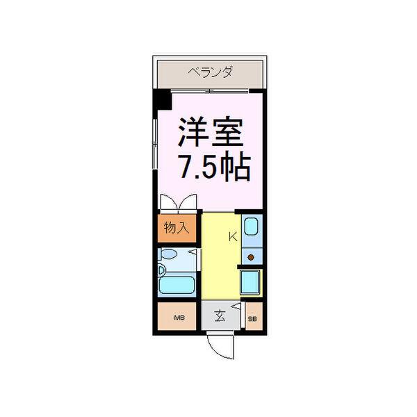日動千代田ビル(1K/4階)の間取り写真