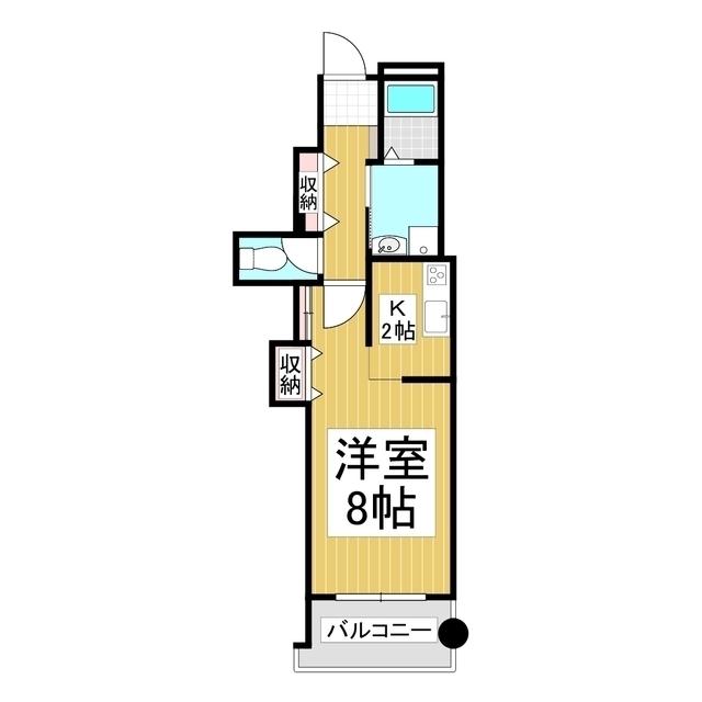 コンフォールパレスMG(1K/2階)の間取り写真