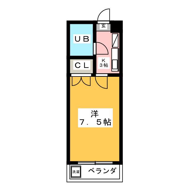ラフォーレハザマ(1K/2階)の間取り写真