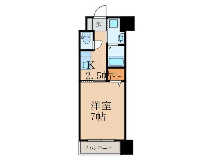 アルゴヴィラージュ浅生II(1K/5階)の間取り写真