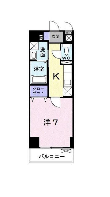 アウル三鷹(1K/4階)の間取り写真