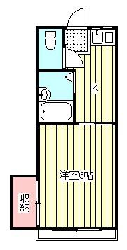 第7コーポ稲垣(1K/1階)の間取り写真