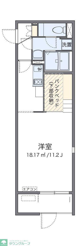 ミランダ長須賀(ワンルーム/1階)の間取り写真