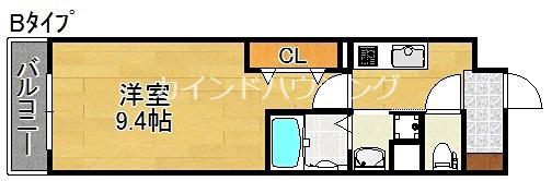 フローレンス天下茶屋(1K/1階)の間取り写真