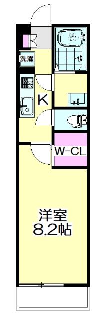 RIBION(1K/3階)の間取り写真