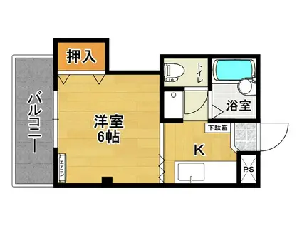 メゾンキャンパスII(1K/1階)の間取り写真