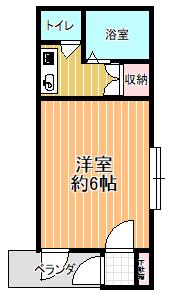 パルミナード池上(ワンルーム/2階)の間取り写真