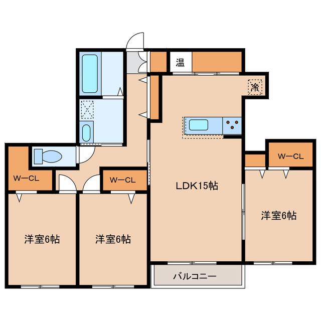 リアライズ松陰II(3LDK/1階)の間取り写真