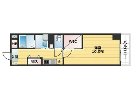 天満リバーサイドプラザ(1K/7階)の間取り写真