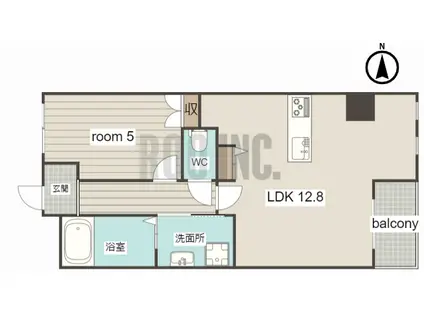 リアライズ呉服町(1LDK/5階)の間取り写真