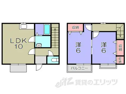 PLANET COURT(2LDK/1階)の間取り写真