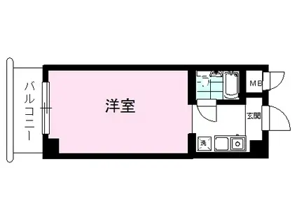 ミラドール生田(ワンルーム/5階)の間取り写真