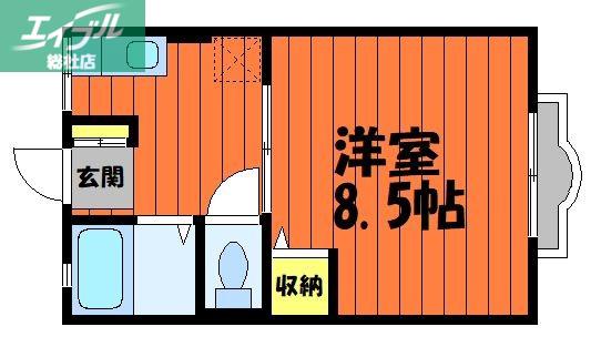 ルミエール(1K/1階)の間取り写真