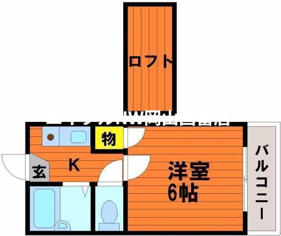 パレス21(1K/1階)の間取り写真