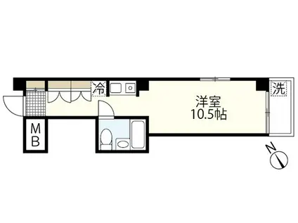 ハイツ大下(ワンルーム/3階)の間取り写真