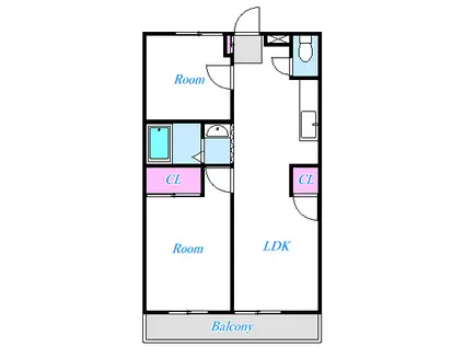 サンライズマンション(2LDK/3階)の間取り写真
