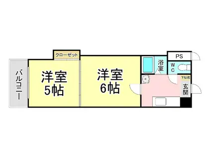 ロイヤルエレガンス(2K/14階)の間取り写真