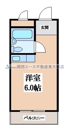 プレアール菱屋西(ワンルーム/3階)の間取り写真