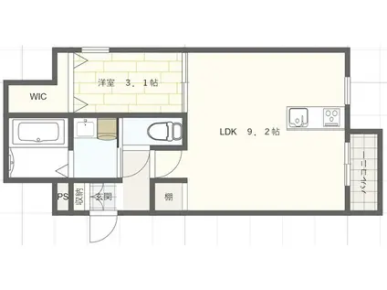 レガーロ天神町(1LDK/1階)の間取り写真