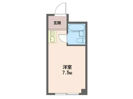 マルエイシティハイツ片倉(ワンルーム/1階)の間取り写真