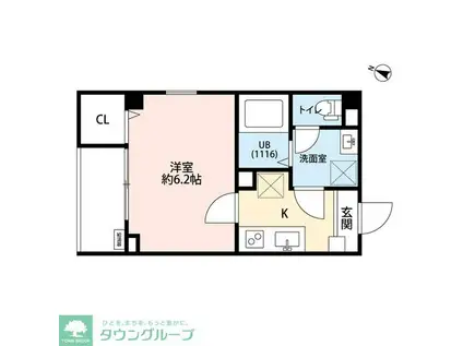 グリシーヌメゾンII(1K/1階)の間取り写真