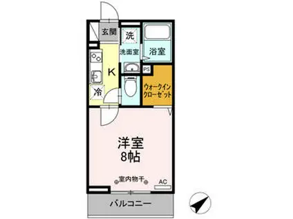 D-ROOM土樋(1K/3階)の間取り写真