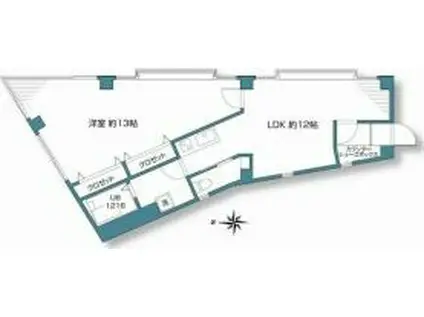 下山ビルー南烏山5丁目-(1LDK/3階)の間取り写真