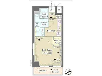 MAISON DE TAKAYA メゾンドタカヤ(1K/3階)の間取り写真