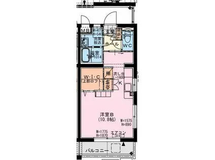 権現町Mマンション(ワンルーム/2階)の間取り写真