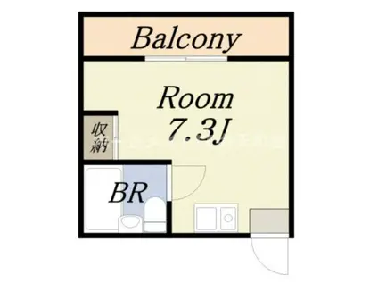 やまさコート弁天町(ワンルーム/3階)の間取り写真