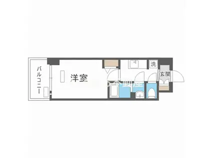 プレサンスOSAKADOMECITYクロスティ(1K/7階)の間取り写真